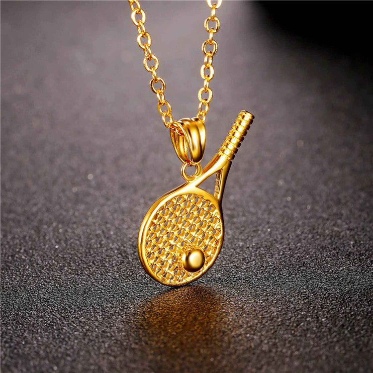 Stainless steel jewelry tennis racket necklace pendant - Euphoryas Tennis Co.