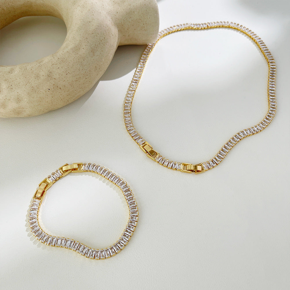 Simple Zircon Tennis Chain Bracelet - Euphoryas Tennis Co.