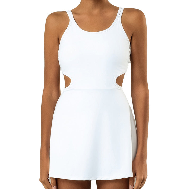 Women's Sports Dress with Chest Pad – High Elastic, Anti-Exposure Tennis Skirt - Euphoryas Tennis Co.