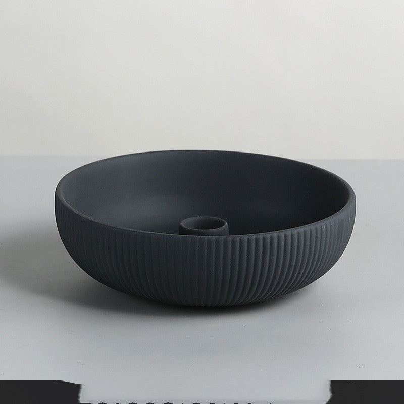 Simple Ceramic Candle Tray & Holder – Elegant, Minimalist Candle Accessories - Yas & Co.