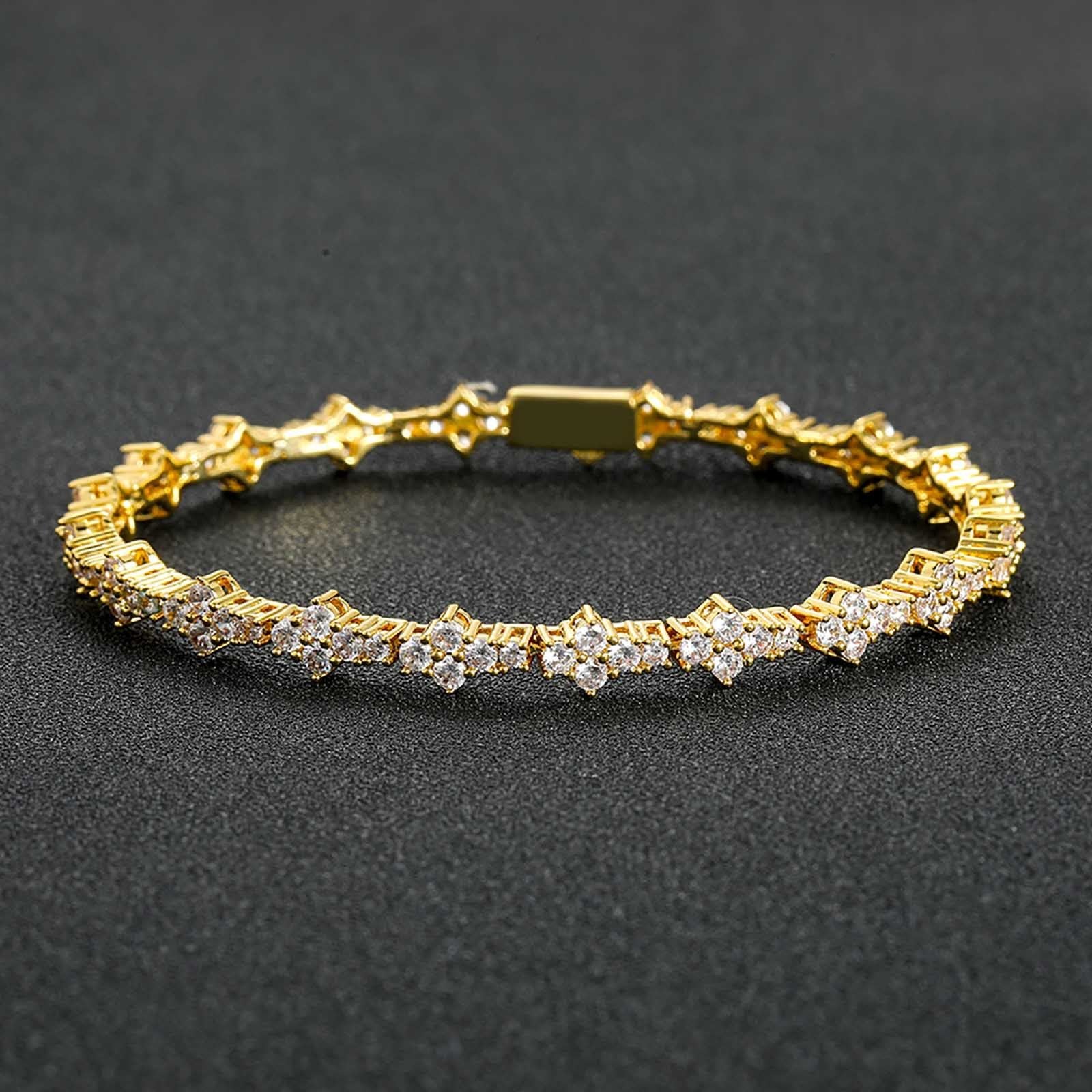 Plum Tennis Chain Men's Hip Hop Bracelet - Euphoryas Tennis Co.