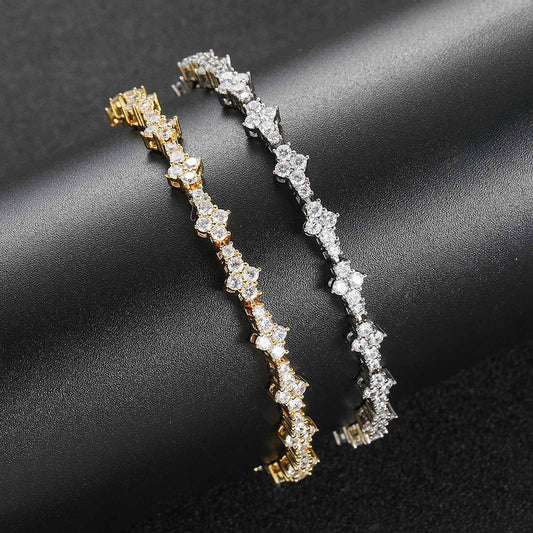 Plum Tennis Chain Men's Hip Hop Bracelet - Euphoryas Tennis Co.