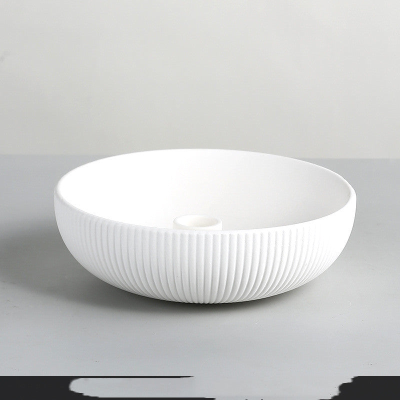Simple Ceramic Candle Tray & Holder – Elegant, Minimalist Candle Accessories - Yas & Co.
