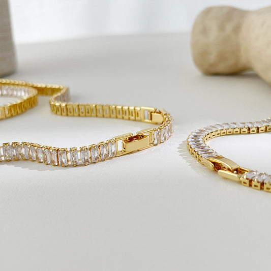 Simple Zircon Tennis Chain Bracelet - Euphoryas Tennis Co.