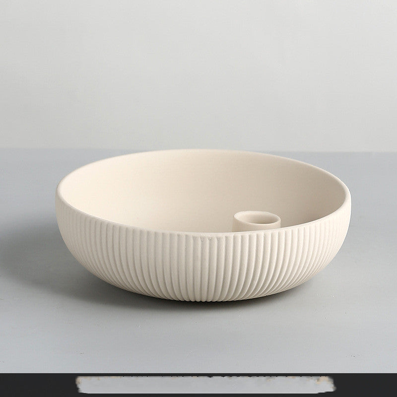 Simple Ceramic Candle Tray & Holder – Elegant, Minimalist Candle Accessories - Yas & Co.